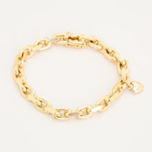 Classic Anchor Chain Bracelet, 14K Solid Gold, 7.48 Inches, Timeless Gold Link Design, Luxury Everyday Jewelry