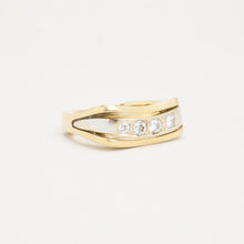 Ring with diamond (0.24 ct) in 14K Gold and white gold size 6