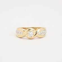Ring with diamond (0.33 ct) in 14K Gold size 8 | Vintage Solid Gold
