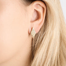 Brick Earrings in 14K Gold, 0.83 inches | Real Genuine Gold | Quality