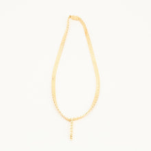 Brick Necklace in 14K Gold, 16.54 inches | Real Genuine Gold
