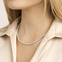 Necklace with diamond (15.8 ct) in 14K White gold, 16.54 inches