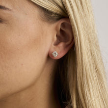 Earrings with and Zirconia in 14K Gold, 0.24 inches | Solid Gold