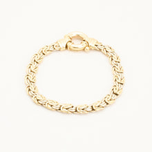 Byzantine chain Bracelet in 14K Gold and white gold, 8.07 inches