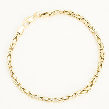 Byzantine chain Bracelet in 14K Gold, 8.66 inches | Solid Gold