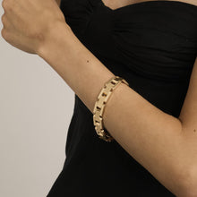Block Bracelet in 14K Gold, 7.36 inches | Real Genuine Gold | Quality