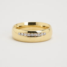 Ring with diamond (0.04 ct) in 18K Gold size 6 | Real Genuine Gold