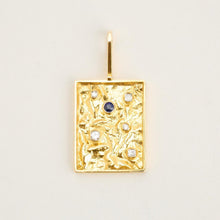 Pendant with and sapphirewith diamond (0.11 ct) in 14K Gold, 1.65