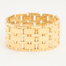 Block Bracelet in 14K Gold, 7.28 inches | Real Genuine Gold | Fine