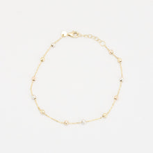 Anchor chain Bracelet in 14K Gold, white gold and rose gold, 8.07