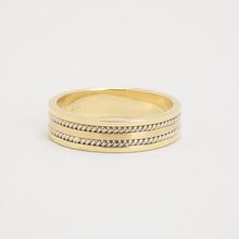 Ring in 14K Gold and white gold size 6¾ | Solid Gold | Premium Real