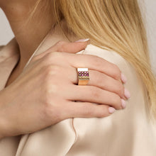 Ring with and synthetic ruby in 14K Gold size 6½ | Solid Gold