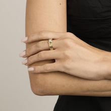 Ring with diamond (0.19 ct) in 14K Gold size 10½ | Vintage Solid
