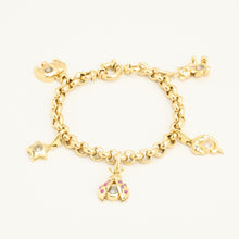 Chopard Belcher Bracelet with ruby and sapphire in 18K Gold, 7.48