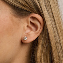 Classic 14K Solid Gold Stud Earrings, Timeless Fine Jewelry, Delicate 0.24-inch Minimalist Design, Elegant Gold Gift