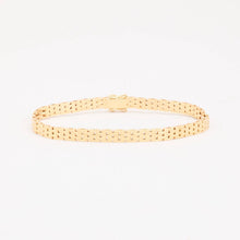 Brick Bracelet in 14K Gold, 7.28 inches | Real Genuine Gold | Premium