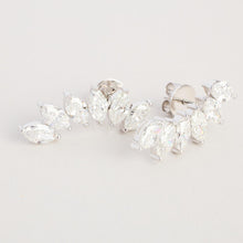 Earrings in 14K White gold, 1.18 inches | Real Genuine Gold
