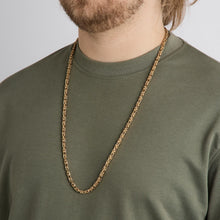 Byzantine chain Necklace in 14K Gold, 30.71 inches | Solid Gold