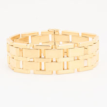 Block Bracelet in 14K Gold, 7.48 inches | Vintage Solid Gold