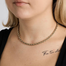 Rope Necklace in 14K Gold and white gold, 15.94 inches | Vintage