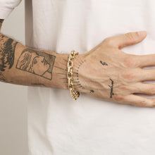 BNH Ankerkettenarmband aus 14 Karat Gold, 8,07 Zoll | Vintage Massiv