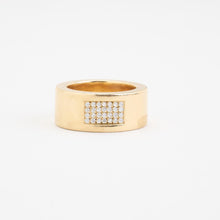 Ring with diamond (0.06 ct) in 18K Gold size 6¾ | Real Genuine Gold