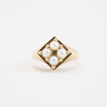 Ring with and pearl in 14K Gold size 6 | Solid Gold | Quality Fine