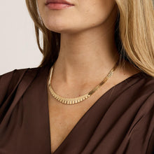 Brick Necklace in 14K Gold, 15.75 inches | Solid Gold | Quality Fine