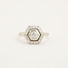 Ring in 14K White gold | Vintage Solid Gold | Quality Fine Jewelry