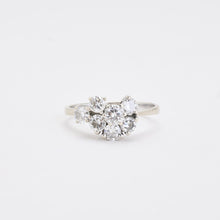 Ring with diamond (0.89 ct) in 14K White gold size 7¼ | Solid Gold