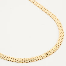 Brick Necklace in 14K Gold, 15.75 inches | Vintage Solid Gold