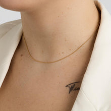 Classic 14K Gold Anchor Chain Necklace, Sleek Minimalist Style, Genuine Gold, 15.16 inches