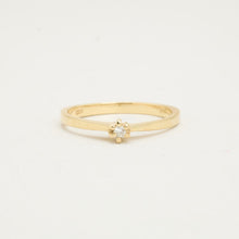 Ring with diamond (0.03 ct) in 14K Gold size 6½ | Solid Gold