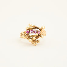 Ring with and sapphire in 14K Gold size 7¾ | Solid Gold