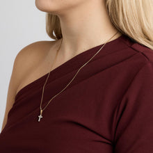 Anchor chain Necklace with diamond (0.01 ct) in 14K Gold, 22.05 inches