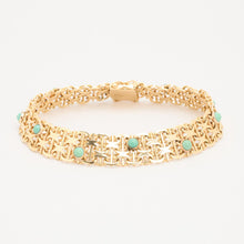 X-link Bracelet in 14K Gold, 8.07 inches | Vintage Solid Gold