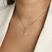 Pendant with and Zirconia in 14K Gold, 0.98 inches | Vintage Solid