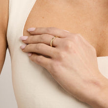 Ring with diamond (0.03 ct) in 14K Gold size 5¾ | Real Genuine Gold