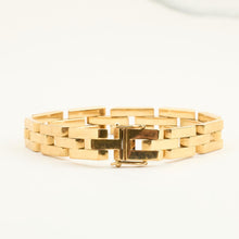 Block Bracelet in 8K Gold, 7.28 inches | Real Genuine Gold | Premium