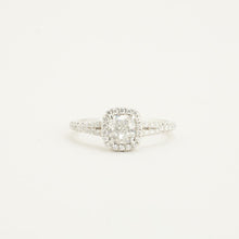 Hartmann's Ring with diamond (0.95 ct) in 18K White gold size 6