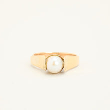 Ring with and pearl in 14K Gold size 6½ | Solid Gold | Quality Fine