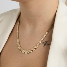 Brick Necklace in 14K Gold, 19.09 inches | Vintage Solid Gold | Fine