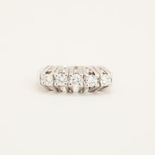Ring with diamond (0.67 ct) in 18K White gold size 5 | Solid Gold