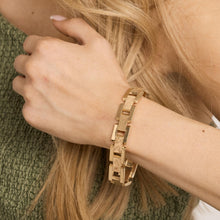 Block Bracelet in 14K Gold, 7.09 inches | Solid Gold | Premium Real