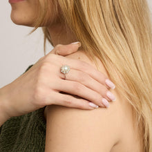 Ring with and pearl in 14K White gold size 5¼ - 5¾ | Real Genuine