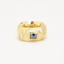 Ring with diamond (1.47 ct) in 14K Gold size 12 | Vintage Solid Gold