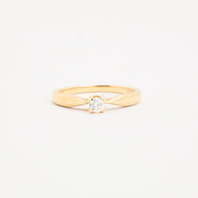 Ring with diamond (0.1 ct) in 14K Gold size 5¼ | Solid Gold