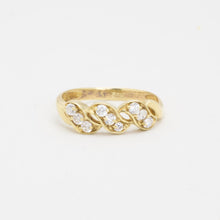 Ring with and Zirconia in 14K Gold size 7¾ | Solid Gold | Premium
