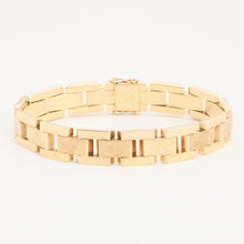 Block Bracelet in 14K Gold, 7.68 inches | Vintage Solid Gold