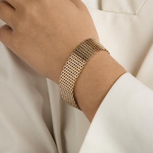 Brick Bracelet in 14K Gold, 7.28 inches | Solid Gold | Minimalistic